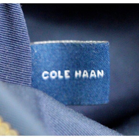 Cole Haan METALLIC BROWN REAL LEATHER ZIP X-BODY ORGANIZER SHOULDER BAG HANDBAG - Picture 15 of 16